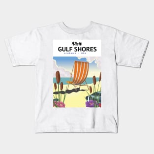 Gulf Shores Alabama beach poster Kids T-Shirt